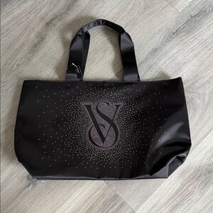 Victoria's Secret Black Tote with Sparkle Design